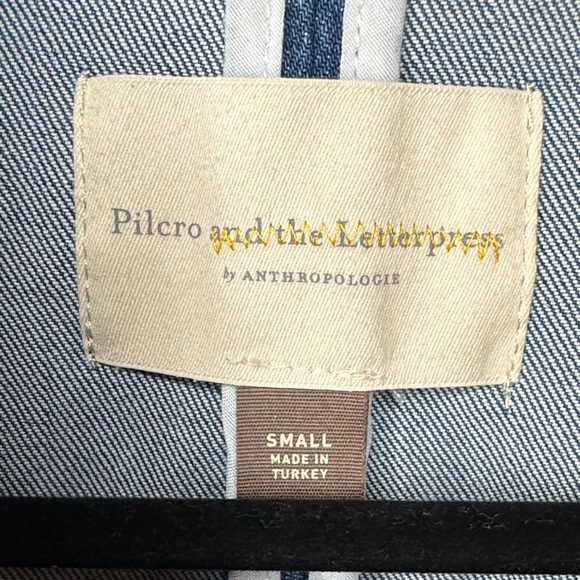 NWT Pilcro and the Letterpress by Anthropologie Blue Double-Breasted 
Jacket - S - Picture 4 of 15